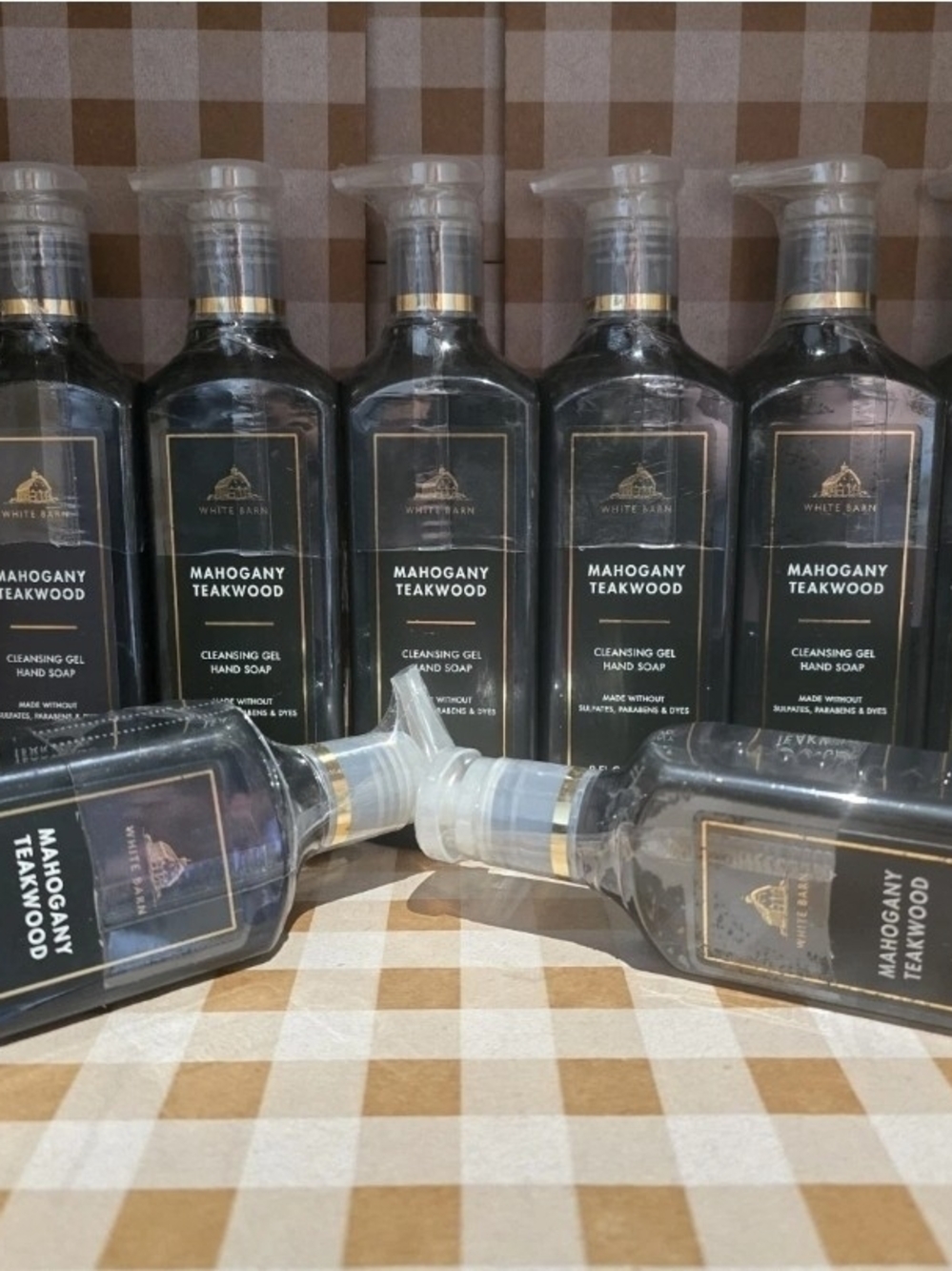 (9 PACK) New MAHOGANY TEAKWOOD CLEANSING GEL HAND SOAP BATH & BODY WORKS SEALED